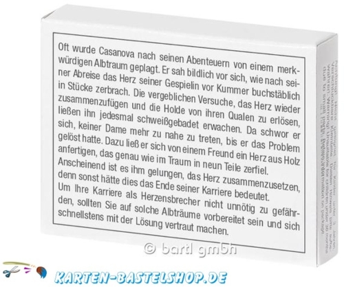Mini-Holzpuzzle - Das gebrochene Herz