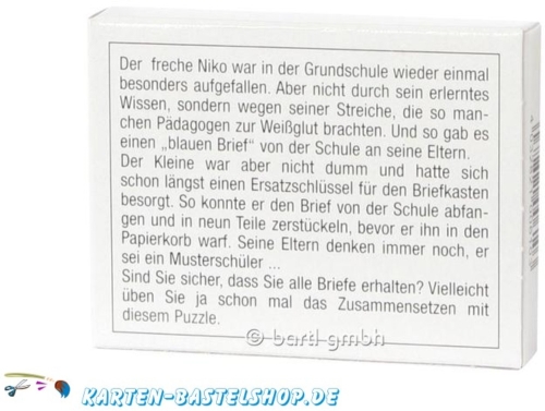 Mini-Holzpuzzle - Der geheime Brief