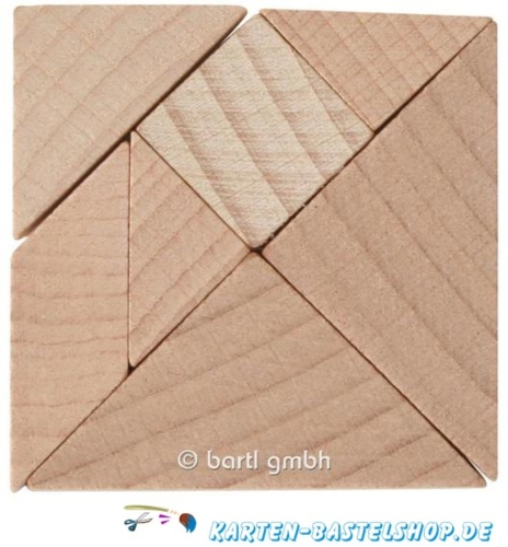 Mini-Holzpuzzle - Das Quadrat-Puzzle