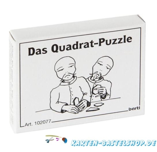 Mini-Holzpuzzle - Das Quadrat-Puzzle