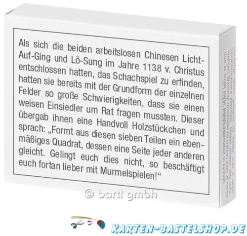 Mini-Holzpuzzle - Das Quadrat-Puzzle