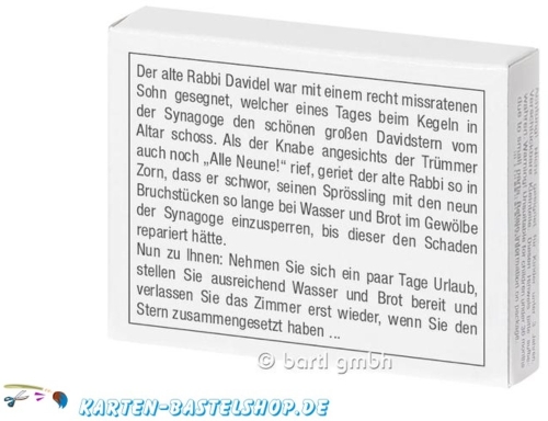Mini-Holzpuzzle - Der David-Stern