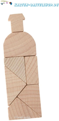 Mini-Holzpuzzle - Das Flaschenpuzzle