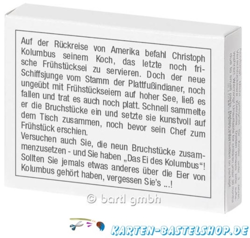 Mini-Holzpuzzle - Das Ei des Kolumbus