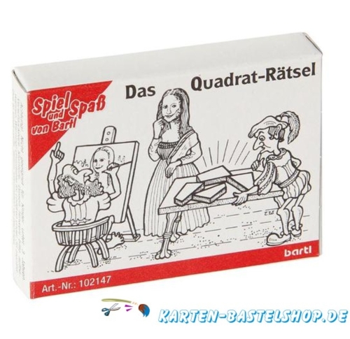 Mini-Holzpuzzle - Das Quadrat-Rtsel