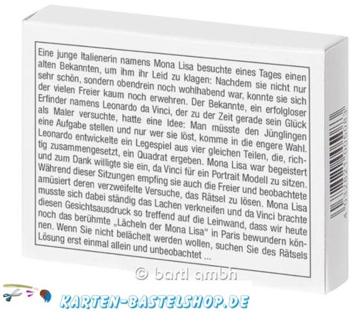 Mini-Holzpuzzle - Das Quadrat-Rtsel