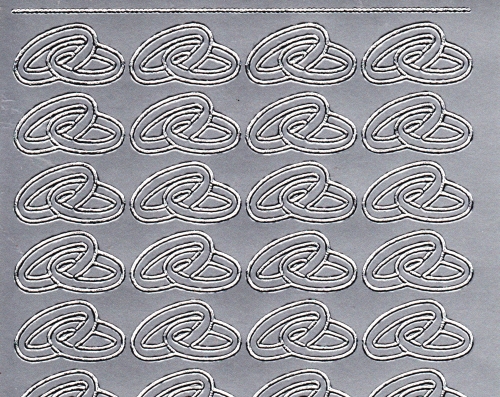 Sticker - Ringe - silber - 108