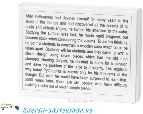 Mini-Knobelspiel (englisch) - The Cube of Pythagoras