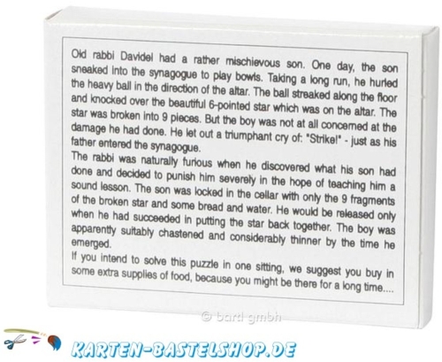Mini-Holzpuzzle (englisch) - The Star of David