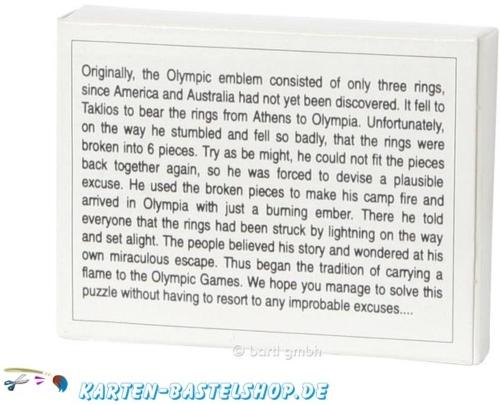 Mini-Holzpuzzle (englisch) - The Olympic Rings
