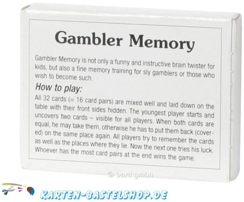 Mini-Spiel (englisch) - Gambler Memory