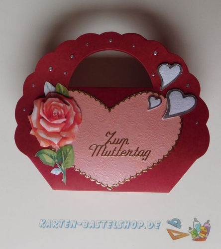 Falttschchen / Geschenktasche - bordeaux