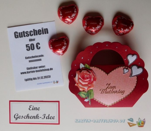 Falttschchen / Geschenktasche - bordeaux
