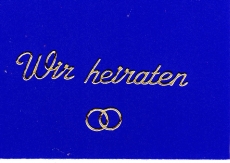 Sticker - Wir Heiraten - gold - 402