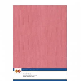 Karten-Karton mit Leinenstruktur A4 - flamingo - 1 Bogen