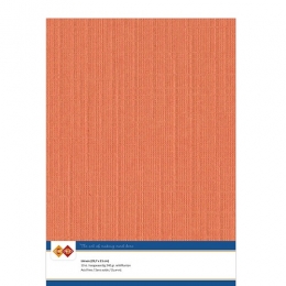 Karten-Karton mit Leinenstruktur A4 - orange - 1 Bogen