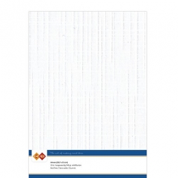 Karten-Karton mit Leinenstruktur A4 - white - 1 Bogen