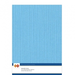 Karten-Karton mit Leinenstruktur A4 - sky blue - 1 Bogen