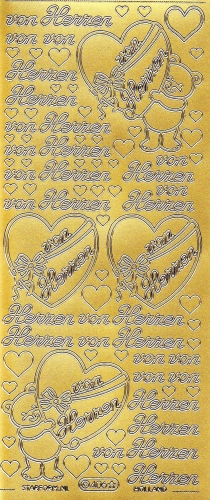 Sticker - Von Herzen - gold - 406