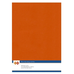 Karten-Karton mit Leinenstruktur A4 - autumn orange - 1 Bogen
