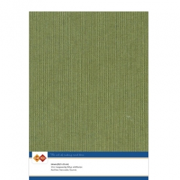 Karten-Karton mit Leinenstruktur A4 - moss green - 1 Bogen