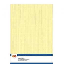 Karten-Karton mit Leinenstruktur A4 - yellow - 1 Bogen