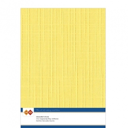 Karten-Karton mit Leinenstruktur A4 - bright yellow - 1 Bogen