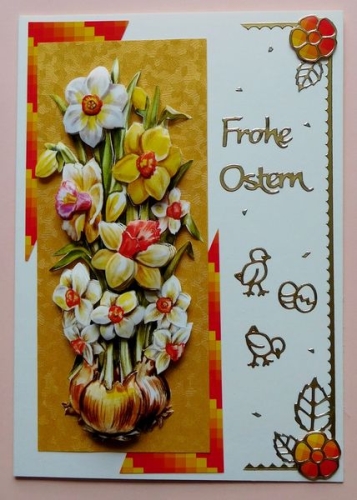 Bastelset Frhlings- und Ostergre fr 12 Karten
