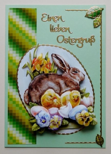 Bastelset Frhlings- und Ostergre fr 12 Karten