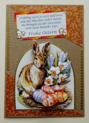Bastelset Frhlings- und Ostergre fr 12 Karten