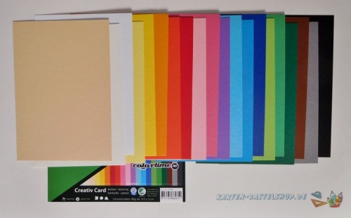 Creativ-Karton Colortime - A6 - Sparpack mit 120 Bgen