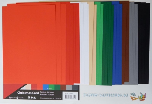 Creativ-Karton Colortime - Weihnachten - A4 - Sparpack mit 30 Bgen