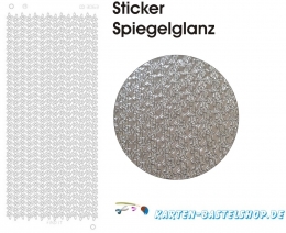 Platin-Sticker (Spiegelglanz) - Bordren Sterne - silber - 3063