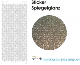 Platin-Sticker (Spiegelglanz) - Bordren Sterne - gold - 3063