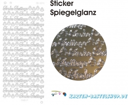 Platin-Sticker (Spiegelglanz) - Frohe Festtage - gold - 3041