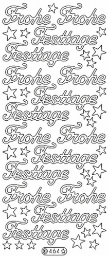 Glitter-Sticker- Frohe Festtage - gold - 464