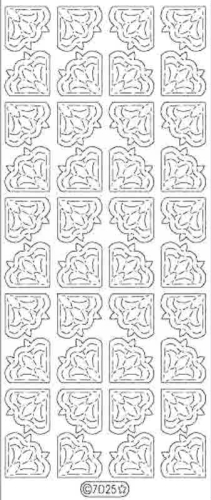 Glitter-Sticker- Ecken - glitter-gold - 7025