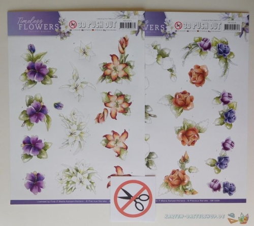 Das kleine Bastelset Zeitlos schne Gre mit Stanzbgen fr 6 Karten (KLS07)