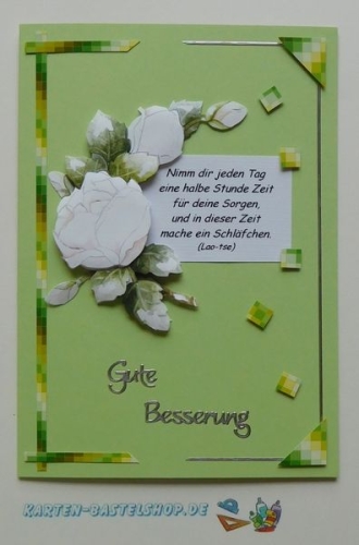 Das kleine Bastelset Zeitlos schne Gre mit Stanzbgen fr 6 Karten (KLS07)