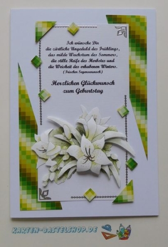 Das kleine Bastelset Zeitlos schne Gre mit Stanzbgen fr 6 Karten (KLS07)