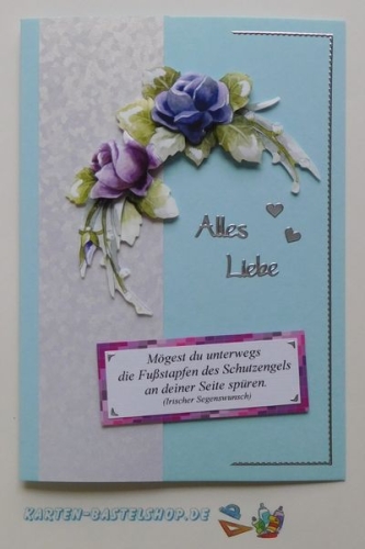 Das kleine Bastelset Zeitlos schne Gre mit Stanzbgen fr 6 Karten (KLS07)