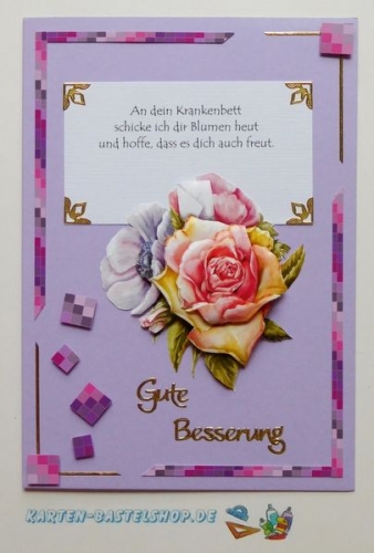 Das kleine Bastelset Rosen fr 6 Karten (KLS01)