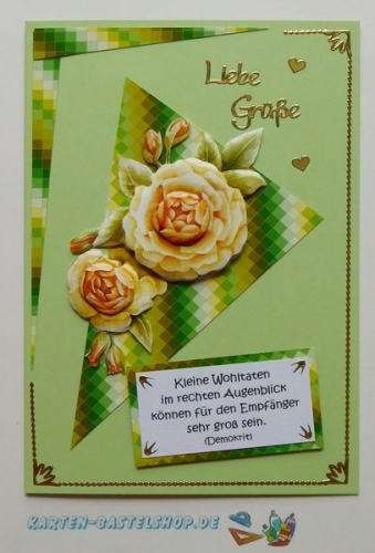Das kleine Bastelset Rosen fr 6 Karten (KLS01)