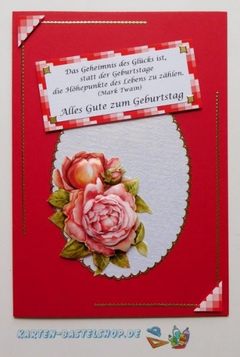 Das kleine Bastelset Rosen fr 6 Karten (KLS01)