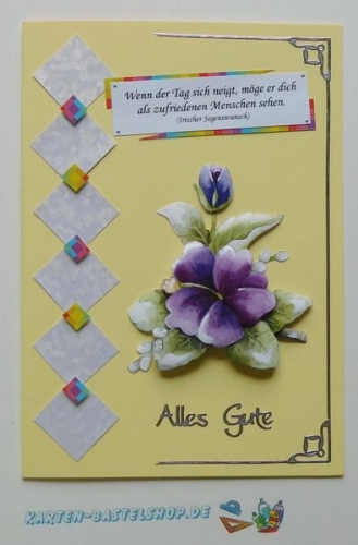 Das kleine Bastelset Zeitlos schne Gre mit Schneidebgen fr 6 Karten (KLS06)