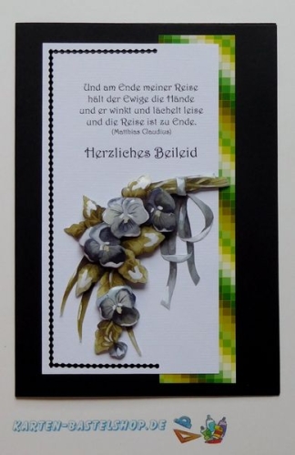 Das kleine Bastelset Kondolenz mit Schneidebgen fr 6 Karten (KLS08)