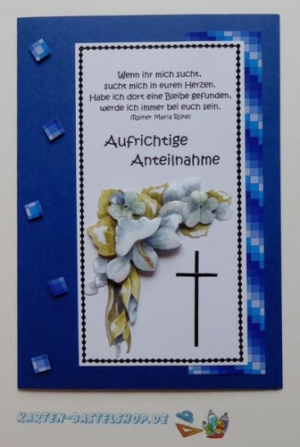 Das kleine Bastelset Kondolenz mit Stanzbgen fr 6 Karten (KLS09)