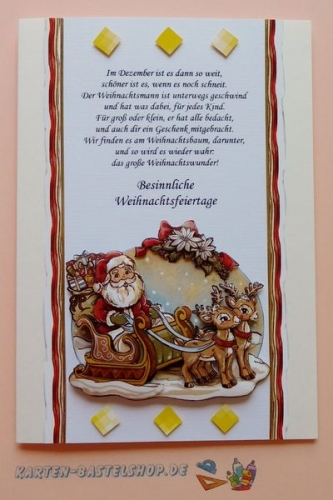 Das kleine Bastelset Weihnachtskarten mit Schneidebgen fr 6 Karten (KLS10)