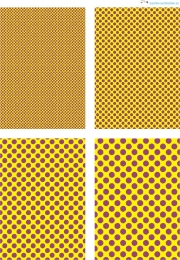 Design - Punkte 62 - lila-gelb (als Ausdruck auf glnzendem Fotopapier)