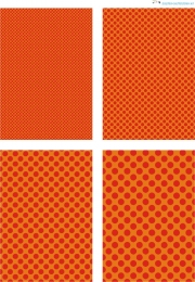 Design - Punkte 68 - rot-orange (als Ausdruck auf glnzendem Fotopapier)